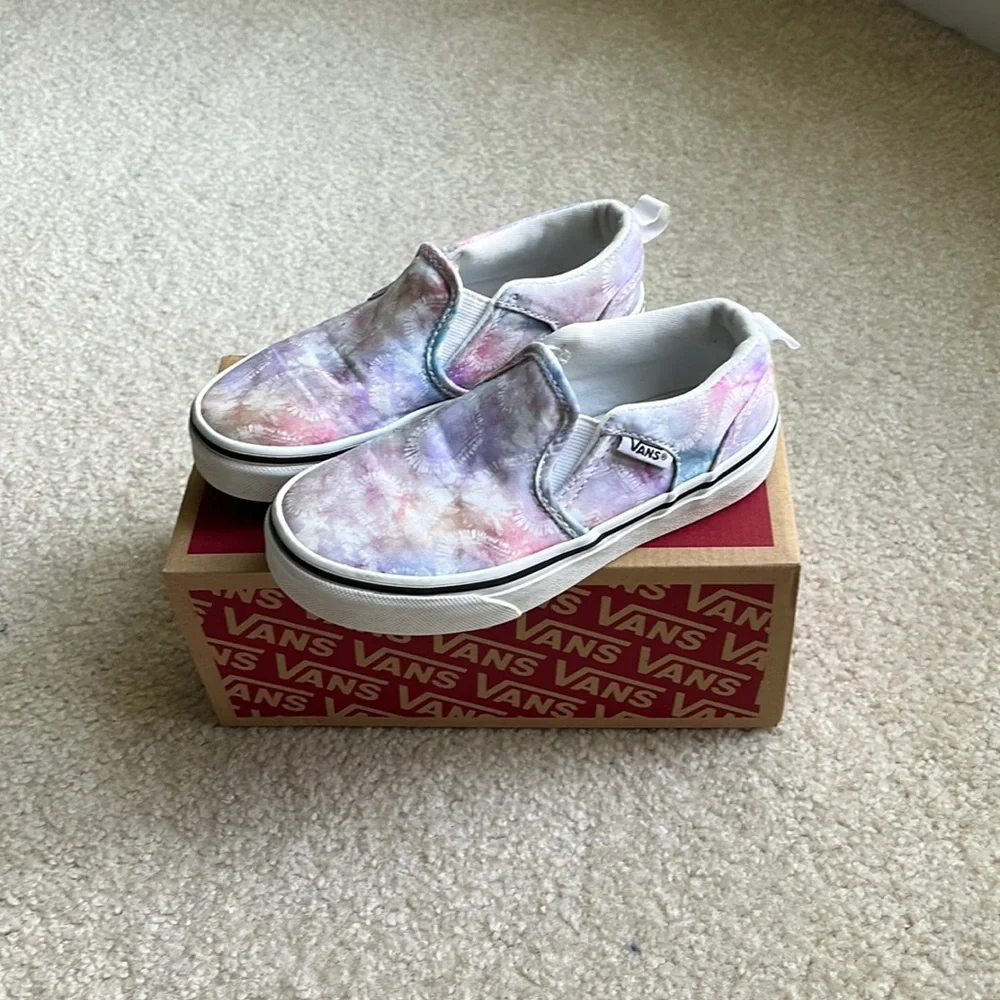 Vans Asher shoe - multi heart tie-dye- size 12 - Picture 1 of 5